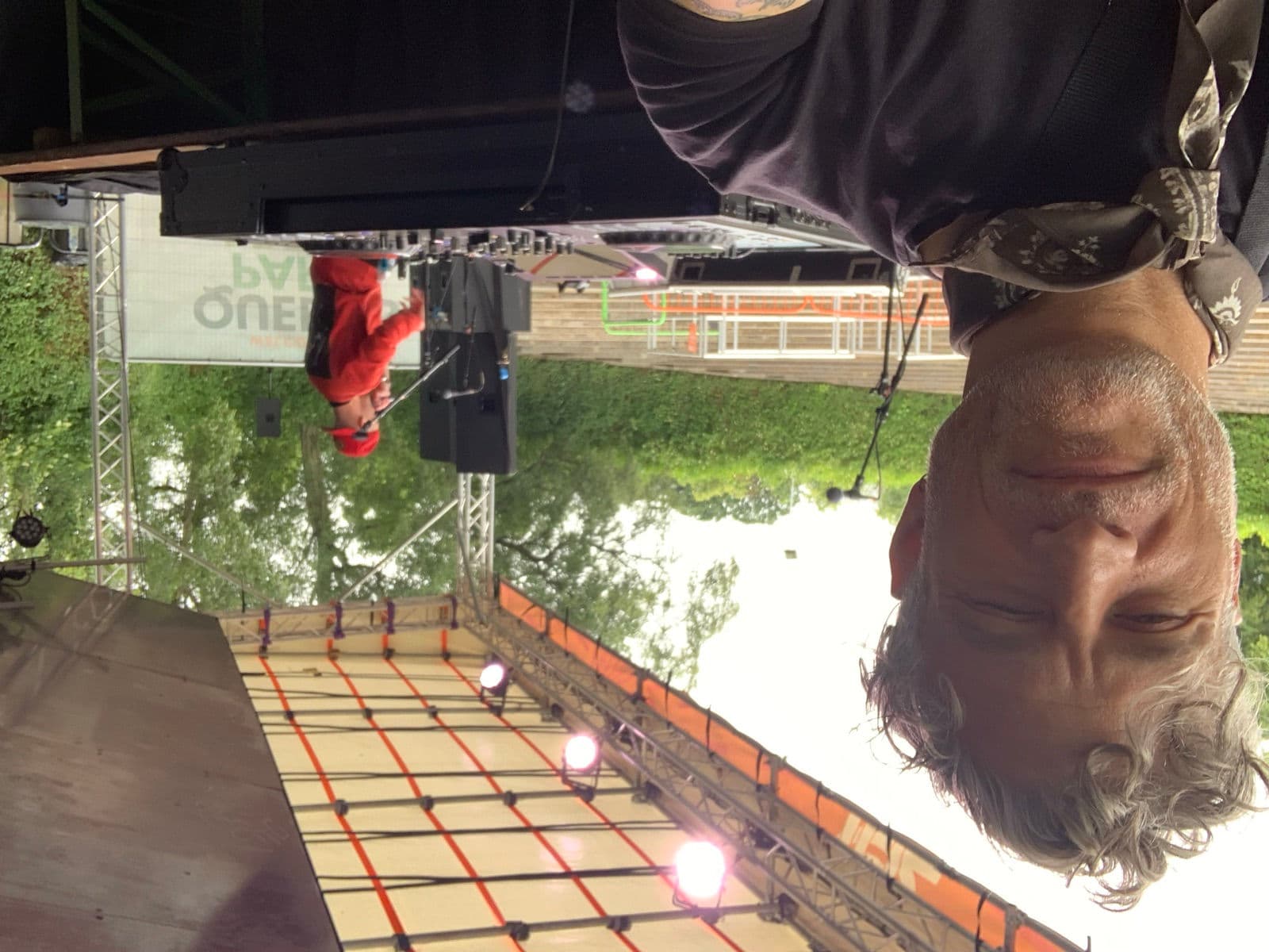 A selfie behind the decks during the Peace n Jam set.
